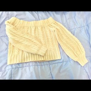 Cute off shoulder sweater